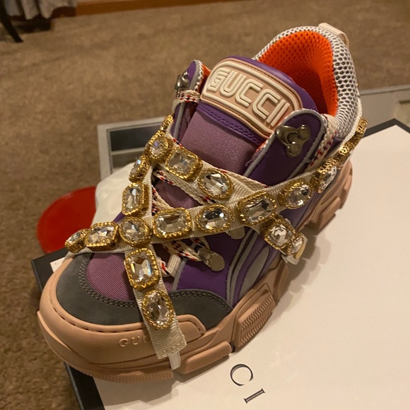 Gucci Womens Journey Flashtrek Crystal Purple - Picture 4 of 6